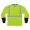Ergodyne Long Sleeve Hi-Vis Shirt, 100% polyester, Lime, 9XL-Long 8281BK - alternate 2